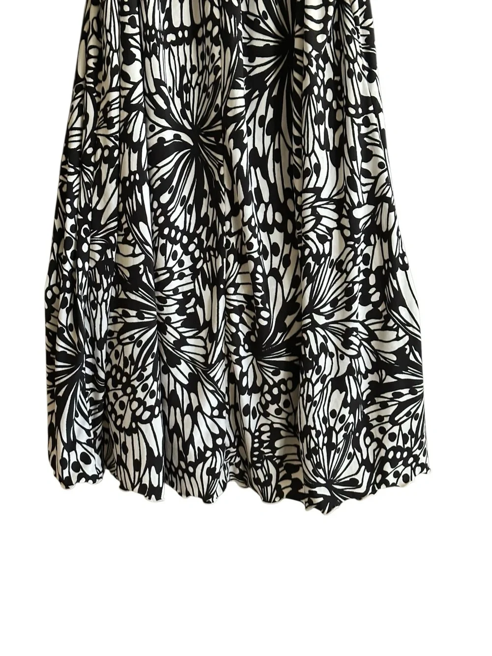 Morgan Taylor Intimates Black& White Floral Print Sleeveless Nightgown. Large